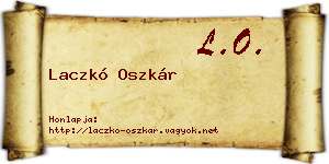 Laczkó Oszkár névjegykártya