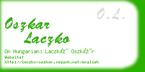 oszkar laczko business card