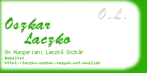 oszkar laczko business card